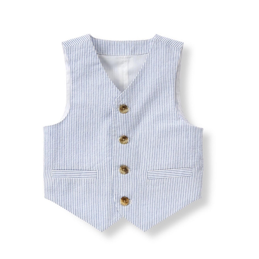 Janie and Jack Seersucker Suit Vest